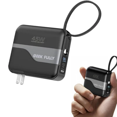 Cargador Portátil 15000mAh 45W Viaje Esencial Teléfono Banco de Alimentación Carga Rápida Foto 1 de 4