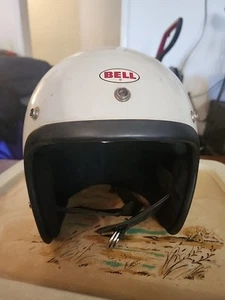 VINTAGE BELL R-T RT MOTORCYCLE RACE HELMET RACING 7 3/8 ORIGINAL 59cm L - Foto 1 di 12