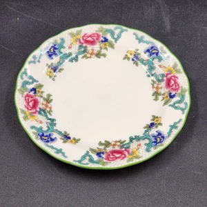 Royal Doulton Floradora Bread Butter Plate Fine China Floral Green Trim England - Picture 1 of 11