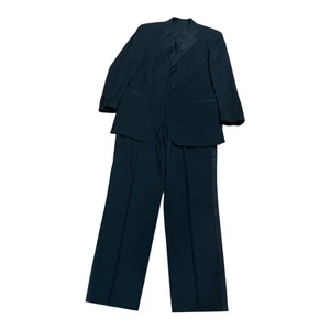 Hugo Boss Tuxedo Suit Mens 42 Regular Black Wool Chaplin Charlie Wedding 3 Piece - Picture 1 of 21