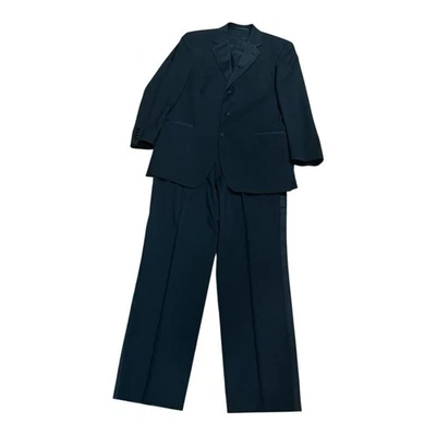 Hugo Boss Tuxedo Suit Mens 42 Regular Black Wool Chaplin Charlie Wedding 3 Piece - Image 1 of 4