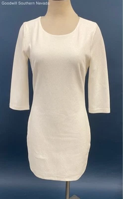 Женское белое и золотистое блестящее платье Marciano — размер M - Изображение 1 из 4