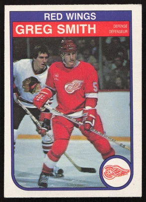 1982-83 O-Pee-Chee #96 Greg Smith Detroit Red Wings EX-EXMINT - Image 1 of 2