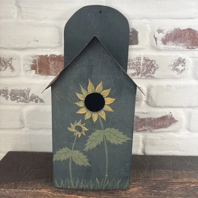 Obra de arte de girasol rústica con techo de hojalata de cobre de colección lista para colgar Foto 1 de 4