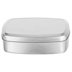 2pcs 150ml Aluminium Box Soap Storage Box Empty Tea-leaves Jar Pot with Lid - Foto 1 di 12