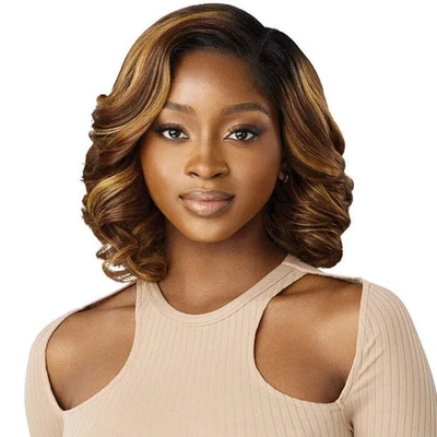 Outre Melted Hairline Glueless Synthetic Hair HD Lace Front Wig SORANA Honey Brn - Image 1 of 4