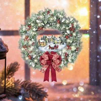 Weihnachtsdeko 1 Blätter Fensterbilder Weihnachten Aufkleber Fenstersticker PVC - Bild 1 von 4