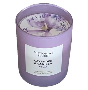 Victorias Secret RELAX Candle NEW Natural Beauty Lavender And Vanilla In Box NIB - Picture 1 of 14