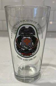 Police Emerald Society Of Westchester County NY Pint Beer Glass Pipes & Drums - Picture 1 of 7