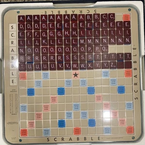 VTG 1977 Scrabble Deluxe Edition With Turntable Base Tiles COMPLETE - Picture 1 of 18