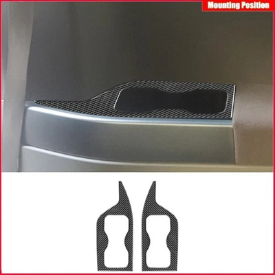 2PCS For Nissan Quest 2004-2006 Door Storage Slot Trim Cover Decor Carbon Fiber Foto 1 de 4