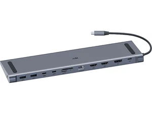 ISY IDO-1100 USB-C Multiport Docking Station + Power Delivery Silber/Aluminium - Bild 1 von 1