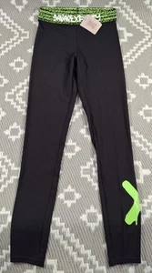 Savage X Fenty By Rihanna Leggings Schwarz/Neongrün Small Neu Mit Etikett Stretch - Bild 1 von 14