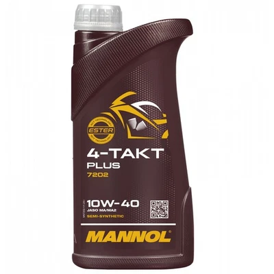 MANNOL Motoröl 4-Takt Plus API SL SAE 10W-40 1 Liter für Aprilia ATU Benelli Rex - Bild 1 von 4