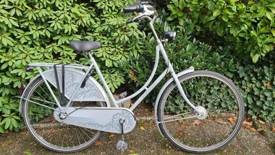 Gazelle Hollandrad, Grau Ornamente, 3 Gang, Rh: 57 cm, überholt, Fahrrad. - Bild 1 von 4