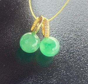African Jade Orb Drop Earrings Brand New Natural Gemstone - Picture 1 of 8
