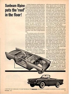 1962-1963 SUNBEAM ALPINE  ~   CLASSIC ORIGINAL PRINT AD - Picture 1 of 1
