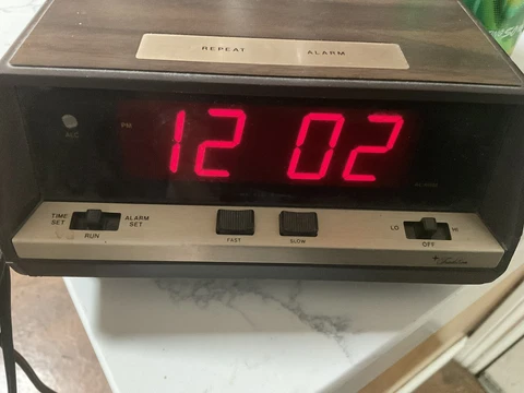 Vintage Sears Roebuck And Co Digital Alarm Clock No Radio Model # 47198 Tested Cover