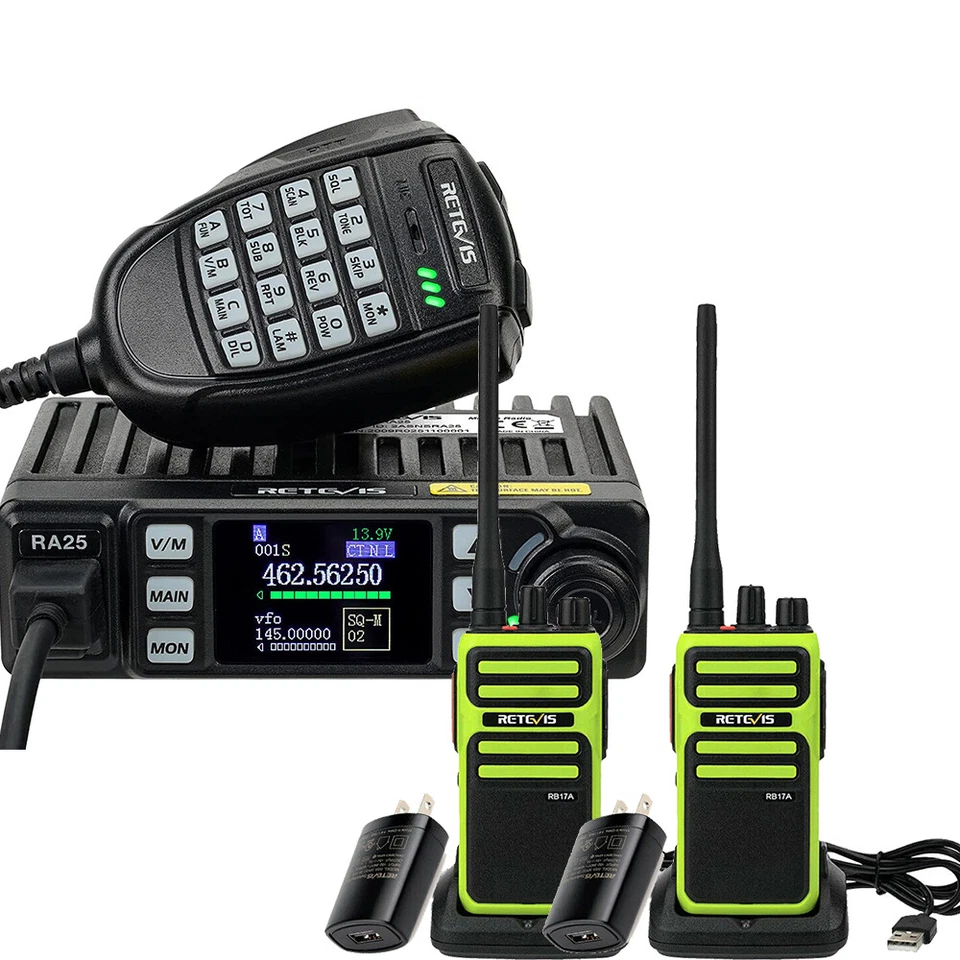 Retevis Ra25 Gmrs462-467mhz FM Transceiver Mobile Amateur Ham Radio Transceivers