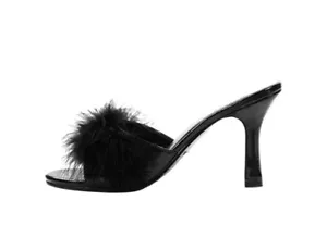 ZAPATOS ELLIE 305 361-SASHA 3,5 PULGADAS TACÓN MUJER MARIBÚ ZAPATILLAS, Negro talla 6 - Imagen 1 de 2