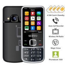 4 SIM Card Mobile Phone Quad Sim Phone SERVO V9500 Phone  23 Games Music +