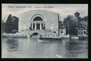Torino, Esposizione 1911, Padiglione della Russia, wystawa, pocztówka 