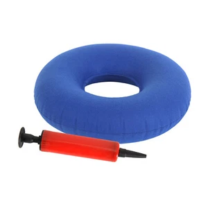 Soft Blue Inflatable Vinyl Ring Round Seat Pillow Cushion Medical Hemorrhoid - Picture 1 of 6