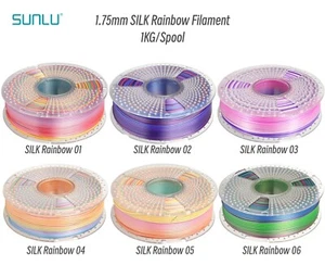 SUNLU 1,75mm SEIDE Regenbogen Filament Shiny Silk Surface Pla+ 3D Drucker Filamente - Bild 1 von 30