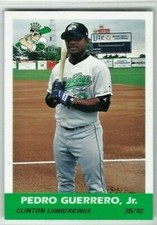 2002 Clinton LumberKings (Class A-Montreal Expos) Pedro Guerrero, Jr.