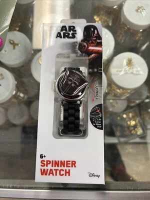 Watch - Darth Vader - Star Wars Spinner LCD Black Rubber Band NEW Disney /H - Image 1 of 2