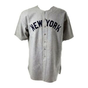 Custom Retro 1935 Babe Ruth #3 New York Baseball Jersey All Stitched Gray XS-4XL