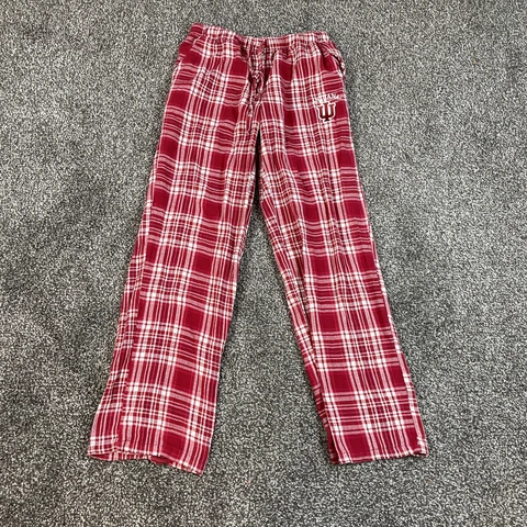 Women’s Indiana University Fleece Pj Pants Size Small Red IU Logo Cover