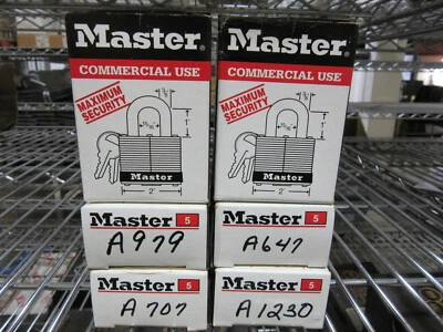 (6) Master Lock 5KD Locks All Keyed Different NEW! in Factory Box Free Shipping - Image 1 of 2