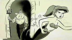 The Little Mermaid Ariel's Beginning Production STAFF COPY Film Storyboard Page - Picture 1 of 2
