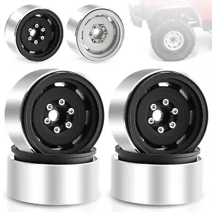 4Pcs Metal 1.9" Beadlock Wheel Rims For D90 SCX10 90046 TRX4 1/10 RC Crawler US - Picture 1 of 17