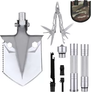 Pala de supervivencia plegable con multiherramienta 14 en 1, alicates, kit de herramientas de camping -NUEVA - Imagen 1 de 7