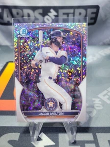 2023 Bowman Chrome Jacob Melton Speckle Refractor #BCP-196 Houston Astros /299 - Bild 1 von 2