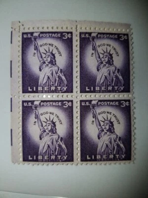 Statue of Liberty - 3 Cent US Stamps - 1954 - Scott #1035 ***EXACT ITEM*** #6 - Image 1 of 3