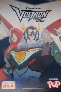 UK VOLTRON LEGENDARY DEFENDER 2018 PROMO POSTER DREAMWORKS *NEW* - Picture 1 of 2