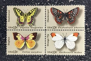 USA1978 #1712-1715 13c Butterflies - Block of 4 Mint NH - Picture 1 of 1