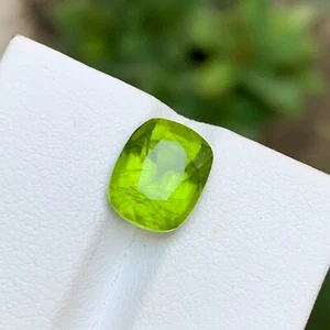 Vivid Green Natural Peridot Gemstone 4.40Ct Cushion Cut for Ring Pendant Jewelry - Picture 1 of 12