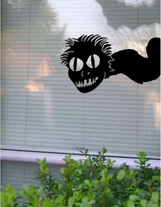 Halloween Window Cling Sticker,Giant Spooky Monster Silhouette Window Decals for - Picture 1 of 3