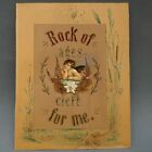 Unframed Antique Religious Motto ~ ROCK OF AGES ~ Punched Paper Needlework