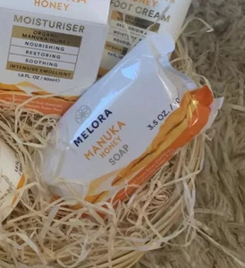 MELORA Organic Manuka Honey Soap x 2 Botanical Vegetarian Sustainable ALOE VERA - Picture 1 of 6