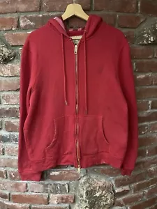 Burberry Women’s Red Full Zip Hoodie XL Distressed - Picture 1 of 11