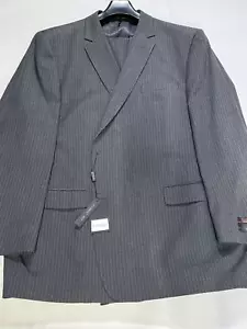 Mens Renoir Charcoal Striped Classic Fit 2 Piece Suit Size 52L 46W NEW - Picture 1 of 7