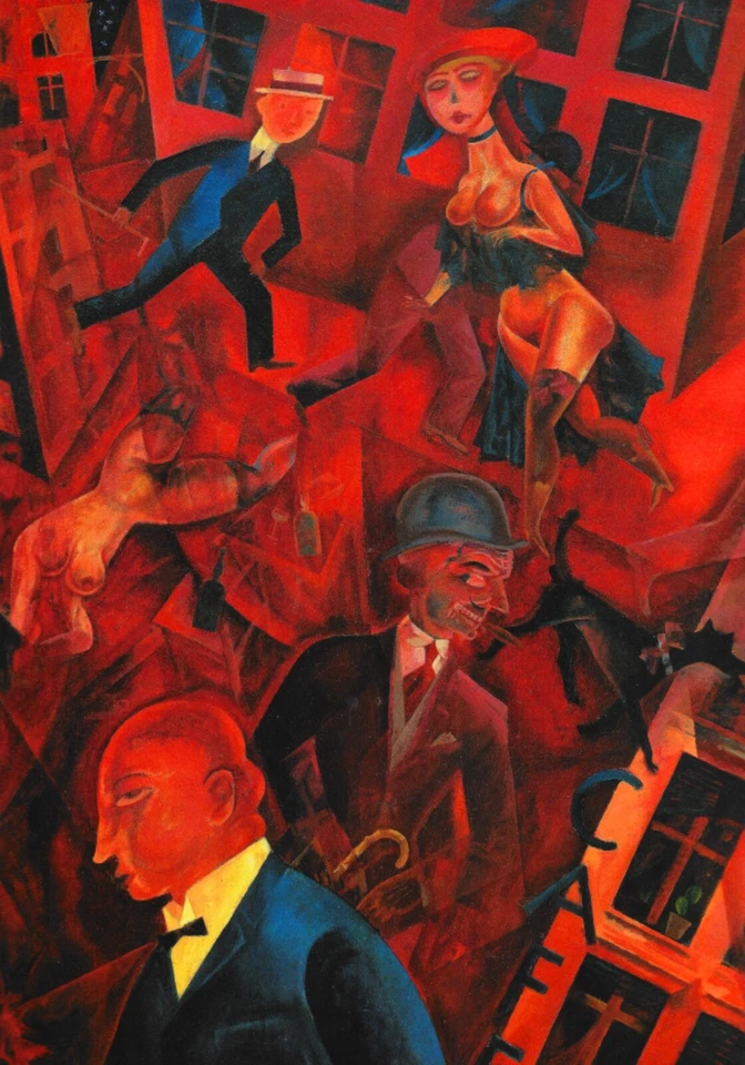 George Grosz - Metropolis, 1917, 60x40cm, Druck Leinwand auf Keilrahmen - Bild 1 von 1