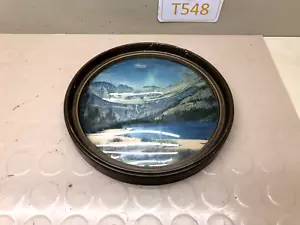 Antique Round Picture Frame Bubble Convex Glass - Peter Watson Studio Nature - Picture 1 of 13