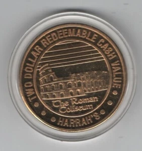 Nevada, Reno: Harrah's Casino Hotel 2.00 Slot Token, Roman Clausum - Picture 1 of 2