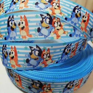 BLUEY Grosgrain Ribbon 1 inch (25mm) width, for craft, hair, cake deco etc - Picture 1 of 2